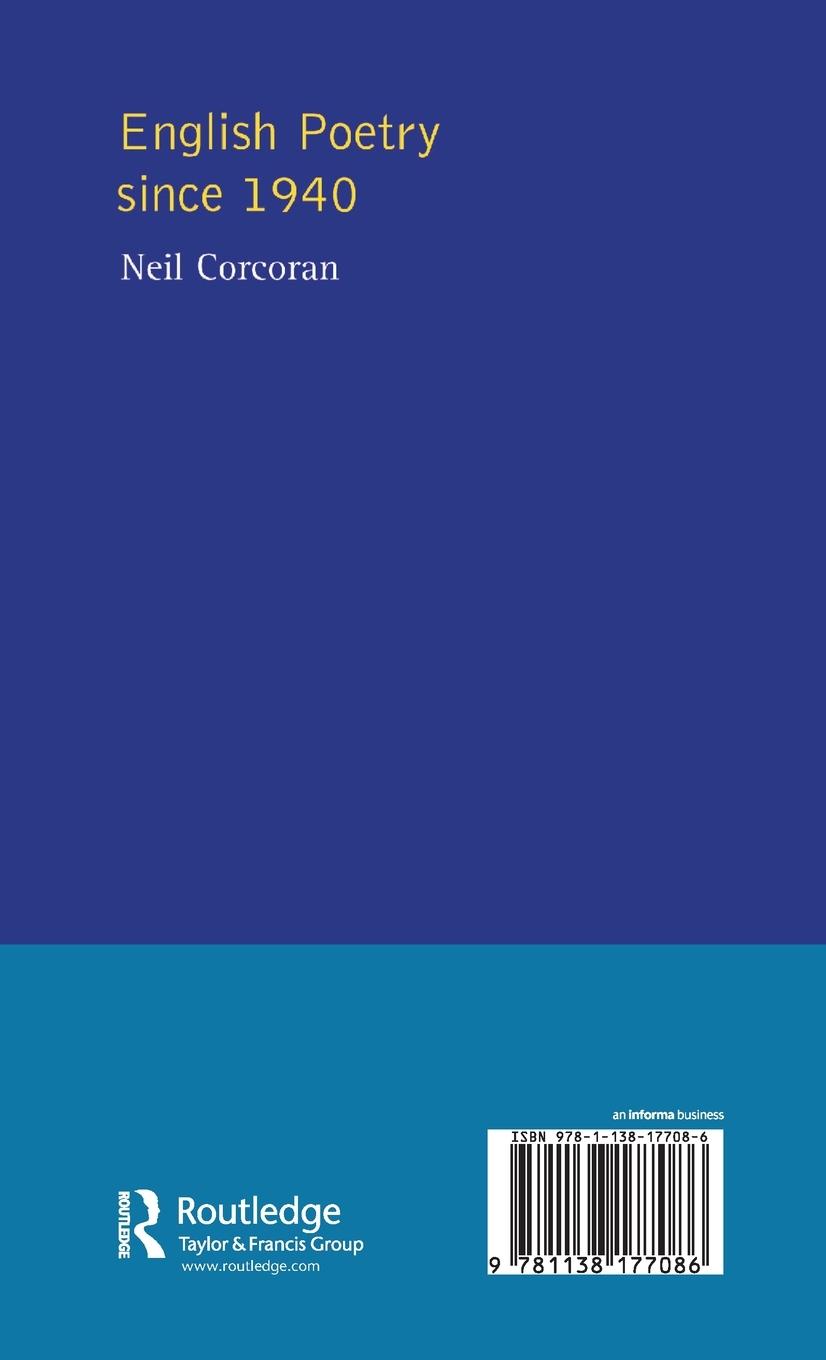 Rückseitencover English Poetry Since 1940