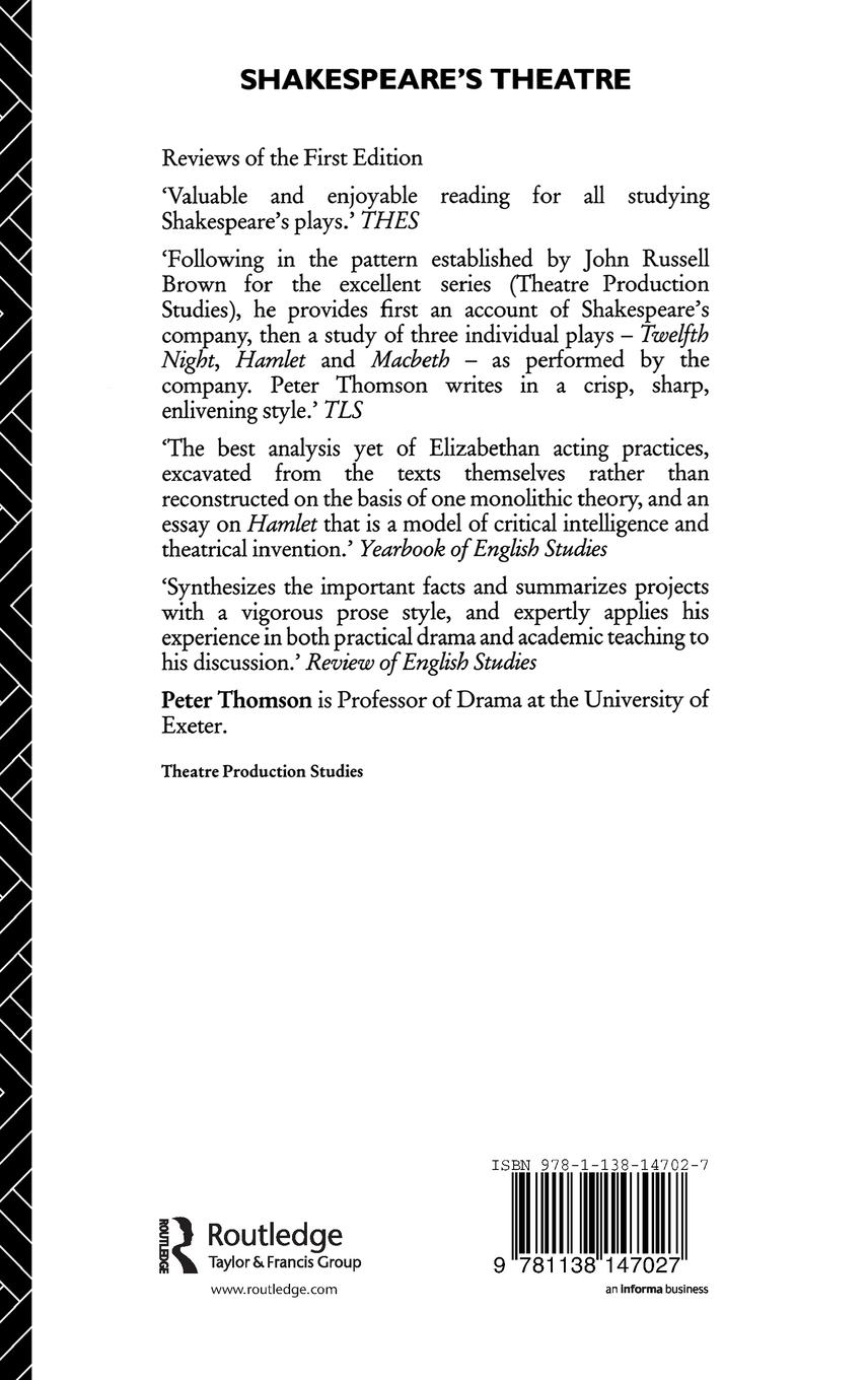 Rückseitencover Shakespeare's Theatre