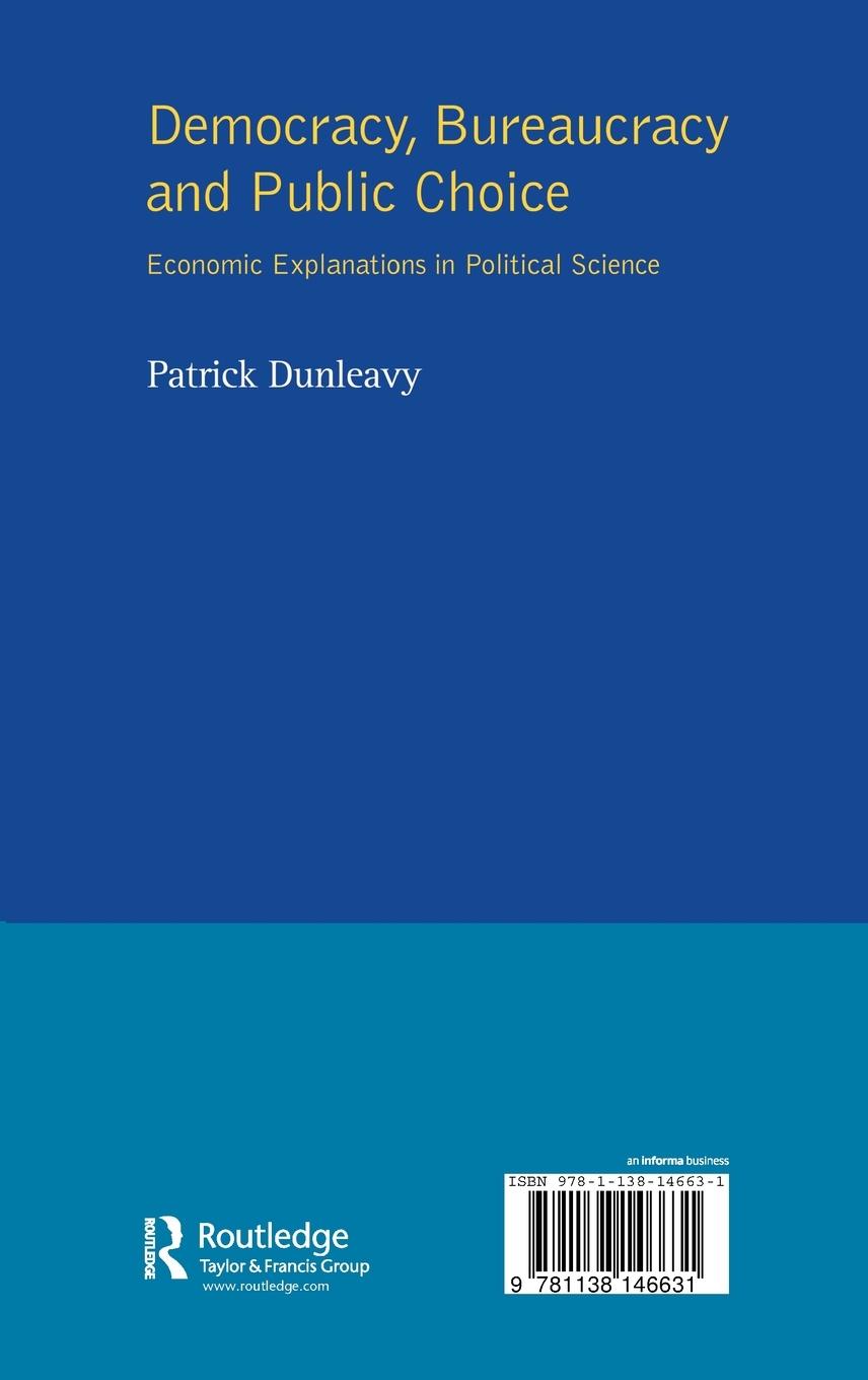 Rückseitencover Democracy, Bureaucracy and Public Choice