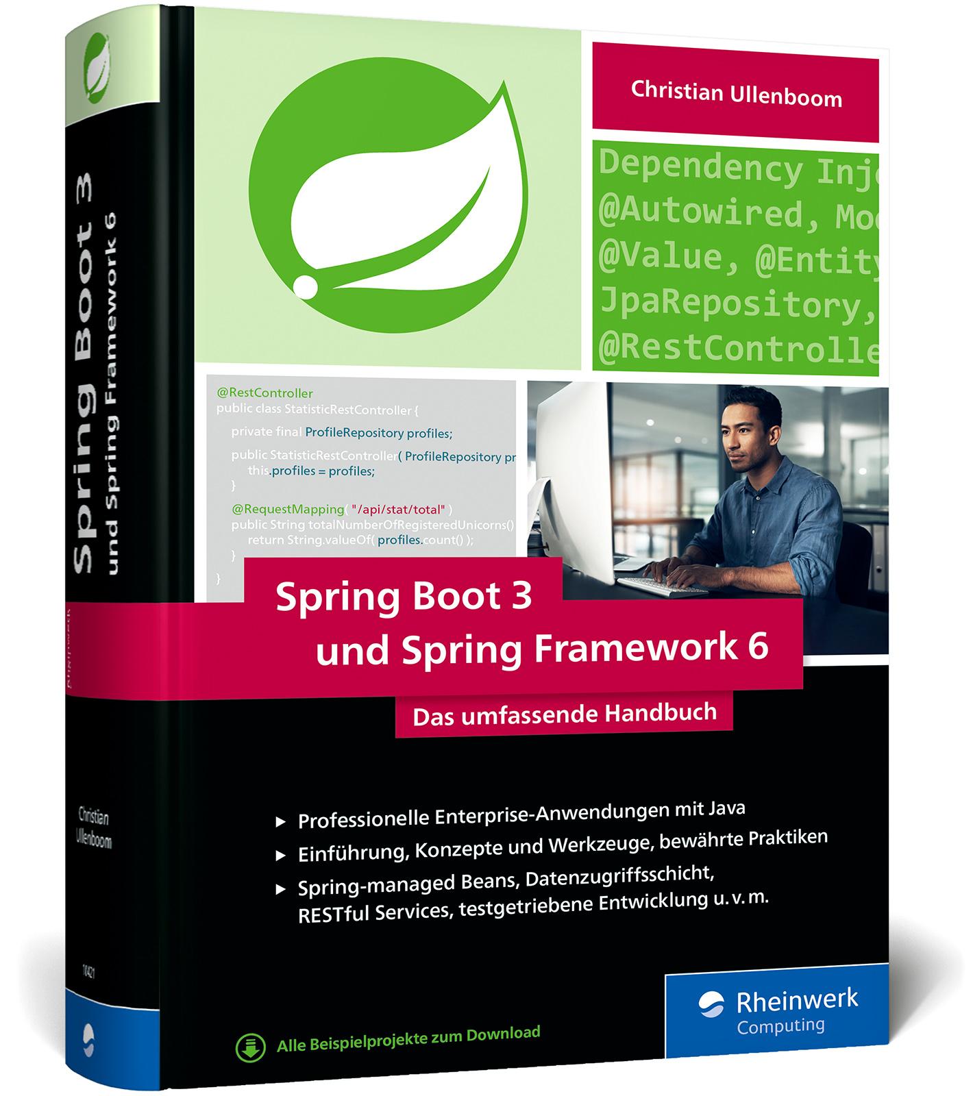Vorderes Coverbild Spring Boot 3 und Spring Framework 6