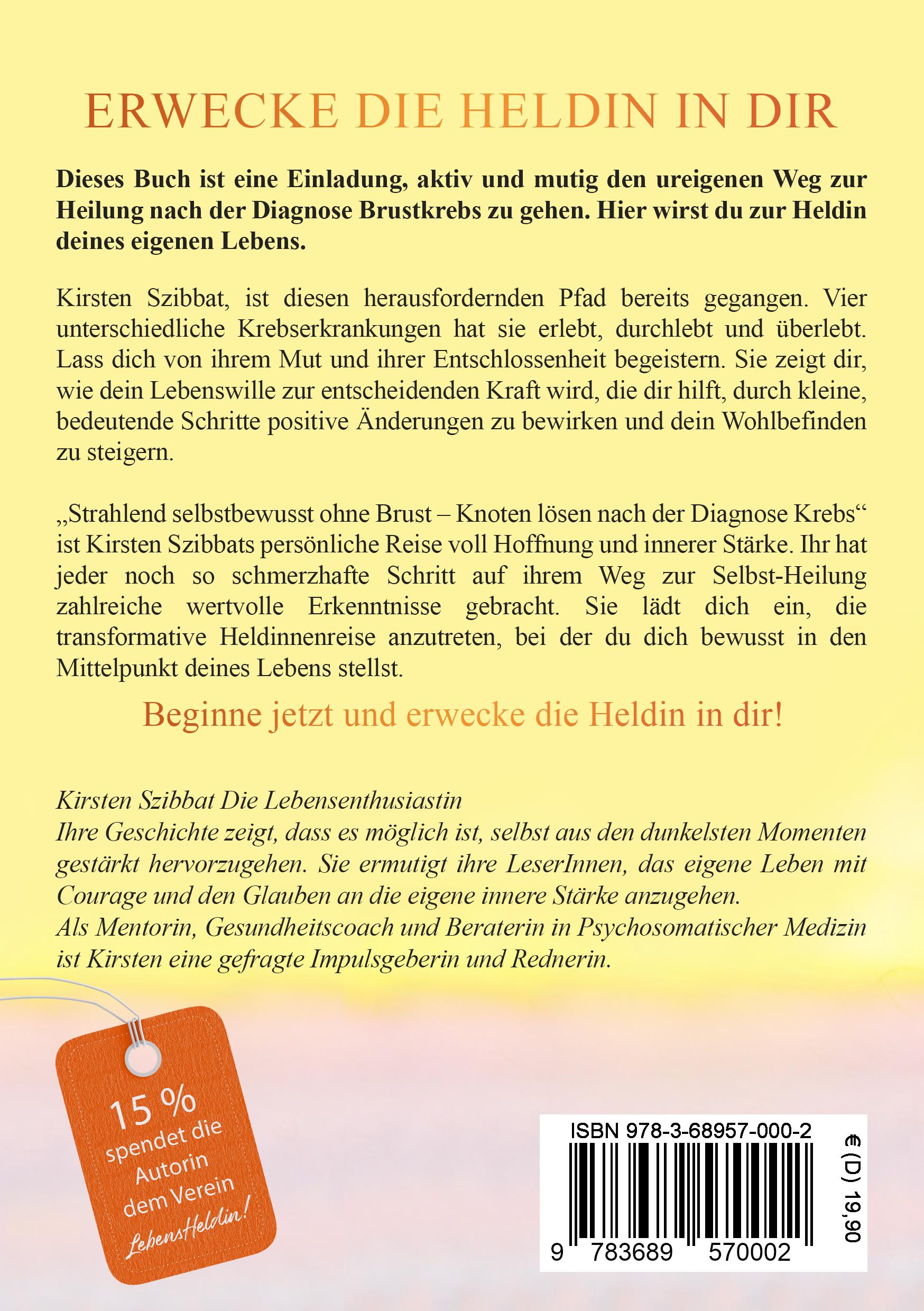 Rückseitencover Strahlend Selbstbewusst ohne Brust
