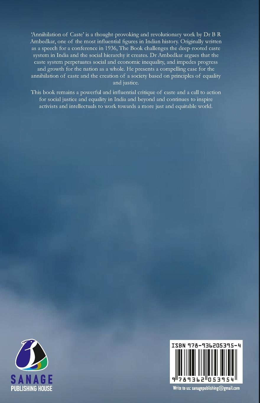 Rückseitencover Annihilation of Caste by B.R. Ambedkar - English