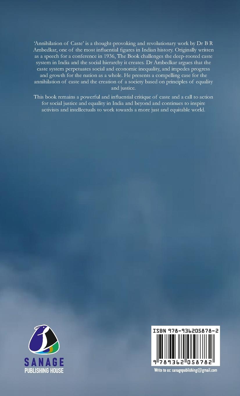 Rückseitencover Annihilation of Caste by B.R. Ambedkar - English (Hardcover Library Edition)