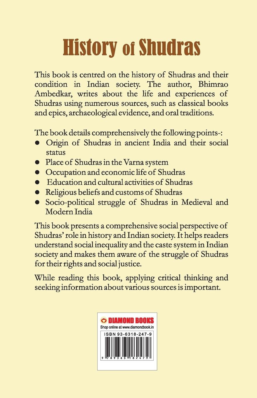Rückseitencover History of Shudras