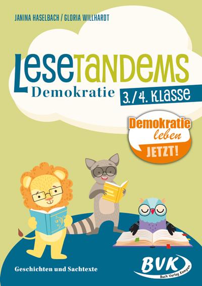 Vorderes Coverbild Lesetandems Demokratie 3./4. Klasse