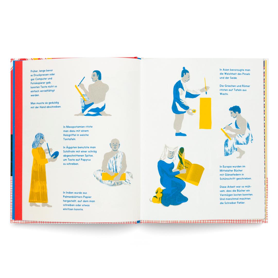 Beispielinhalt (Bild) Der Typograf - Willkommen in der Werkstatt des Typografen: Ein Bilderbuch für Kinder ab 6 Jahren über Buchdruck und Schriftkunst