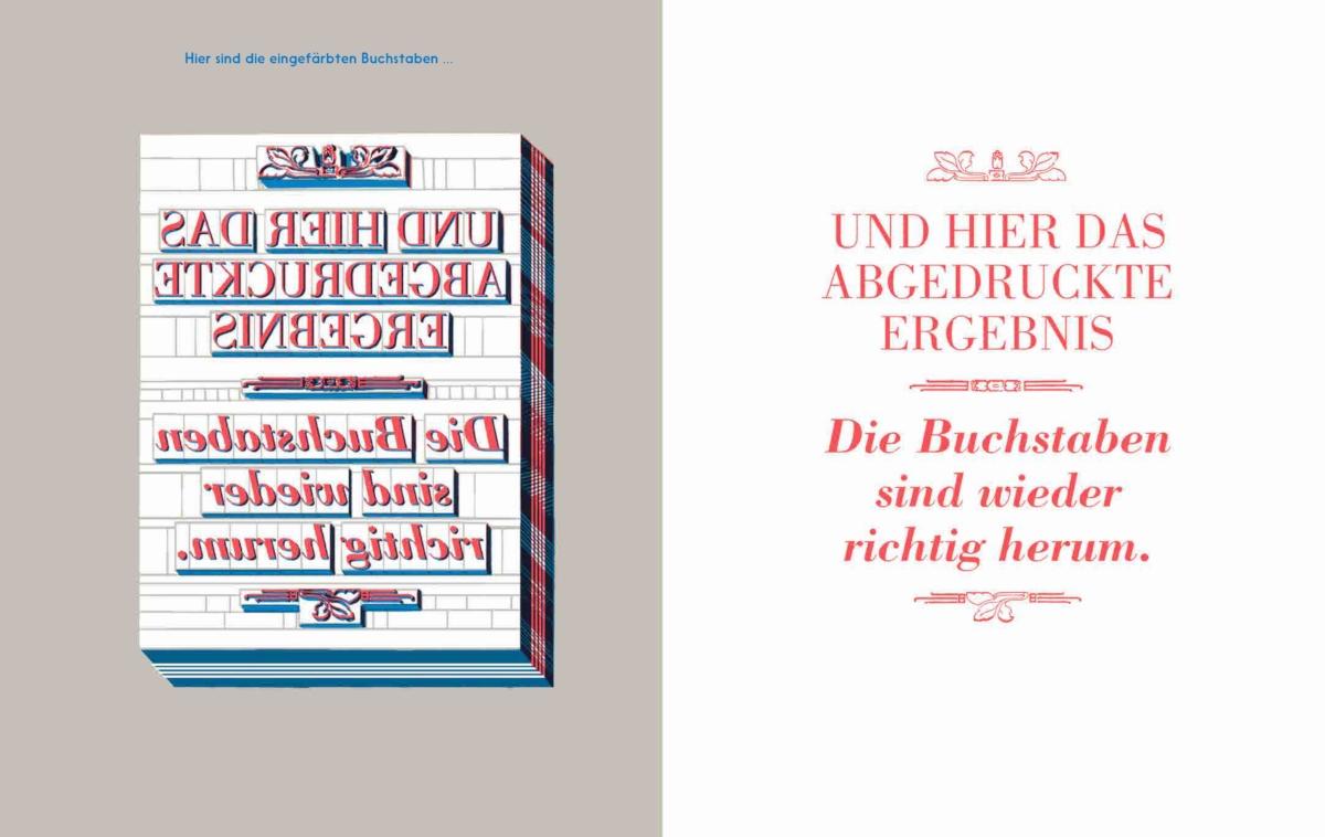 Beispielinhalt (Bild) Der Typograf - Willkommen in der Werkstatt des Typografen: Ein Bilderbuch für Kinder ab 6 Jahren über Buchdruck und Schriftkunst