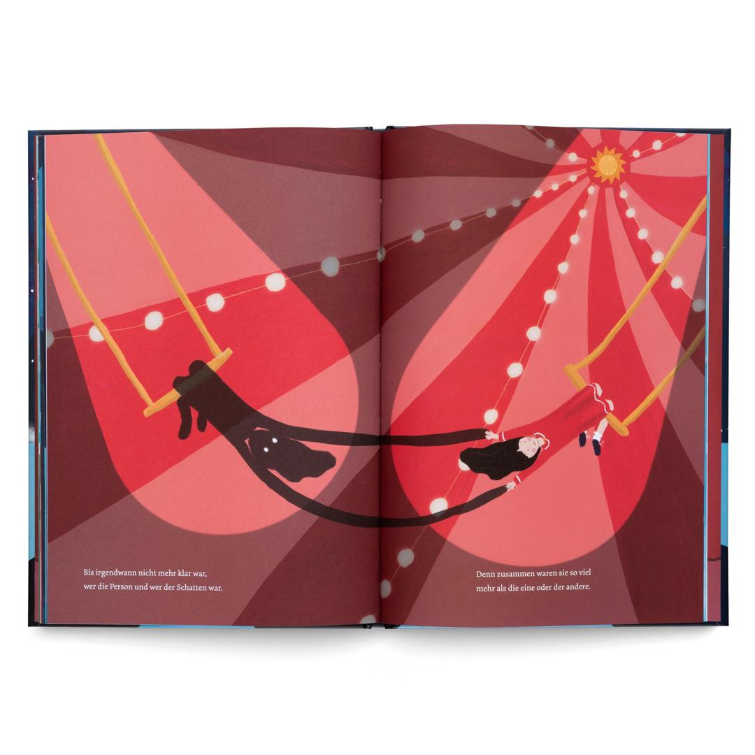 Beispielinhalt (Bild) Zirkus der Schatten - Ein magisches Bilderbuch über Gefühle, Angst und Mut für Kinder ab 4 Jahren