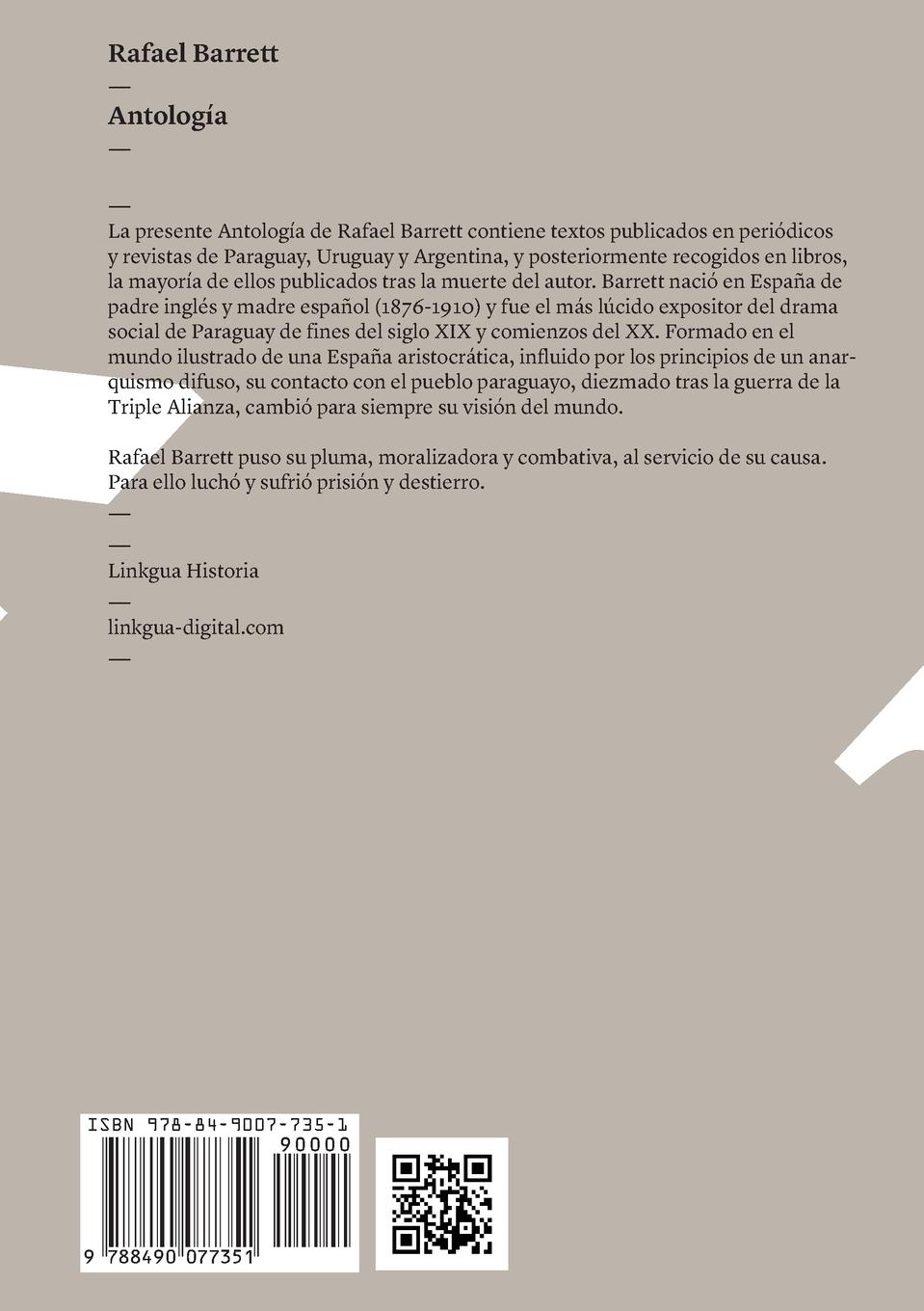 Rückseitencover Antología