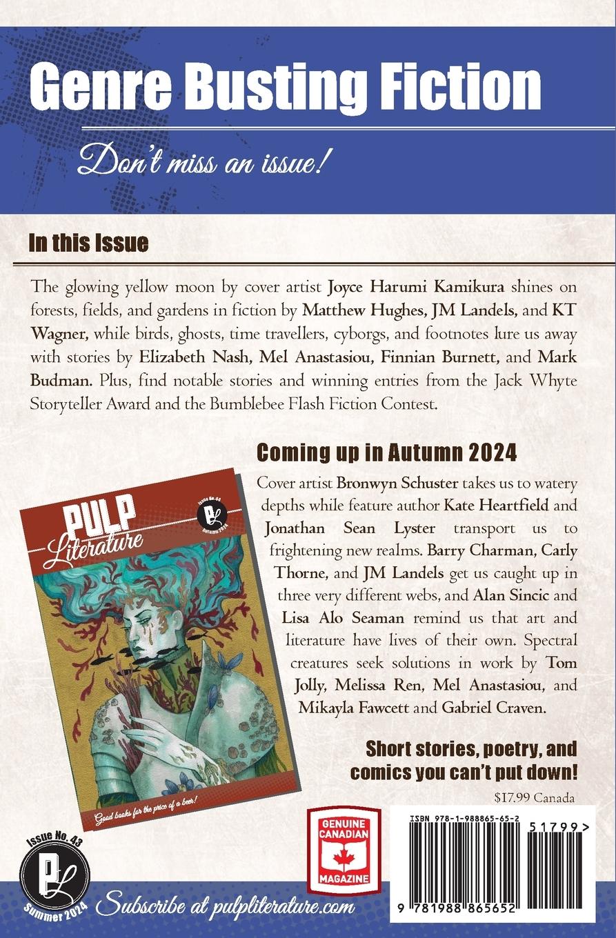 Rückseitencover Pulp Literature Summer 2024