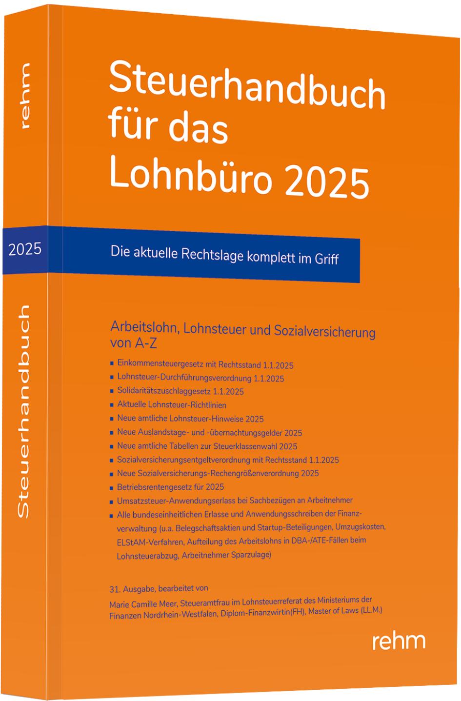 Vorderes Coverbild Steuerhandbuch für das Lohnbüro 2025
