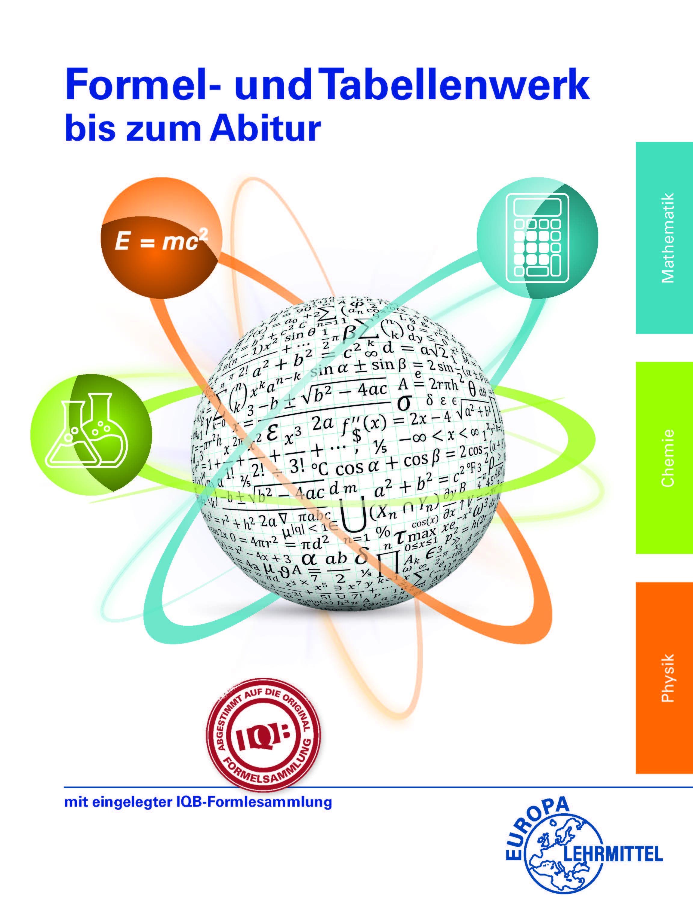 Vorderes Coverbild Formel- und Tabellenwerk bis zum Abitur