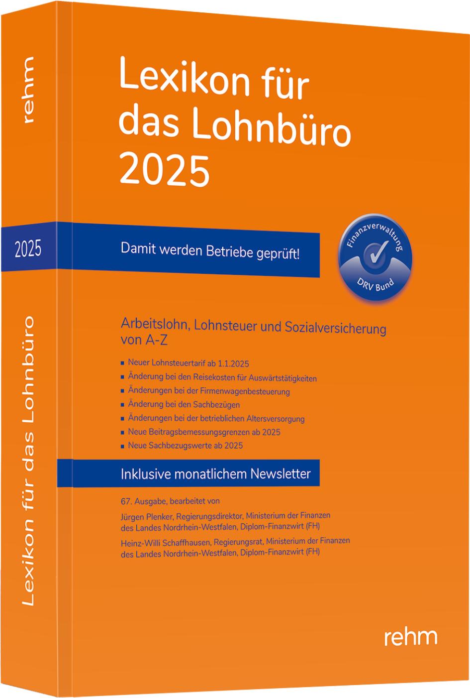 Vorderes Coverbild Lexikon für das Lohnbüro 2025
