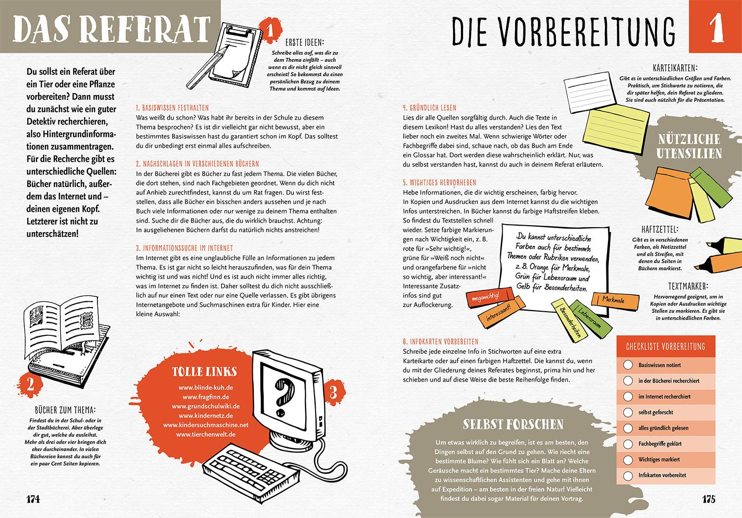 Beispielinhalt (Bild) Mein Kosmos Grundschullexikon Tiere & Pflanzen
