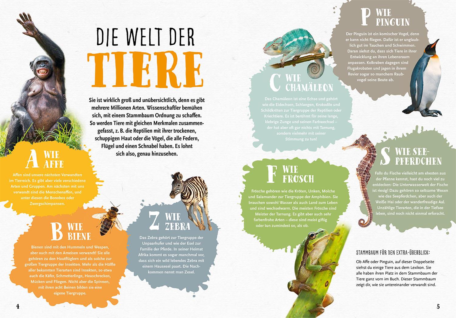 Beispielinhalt (Bild) Mein Kosmos Grundschullexikon Tiere & Pflanzen