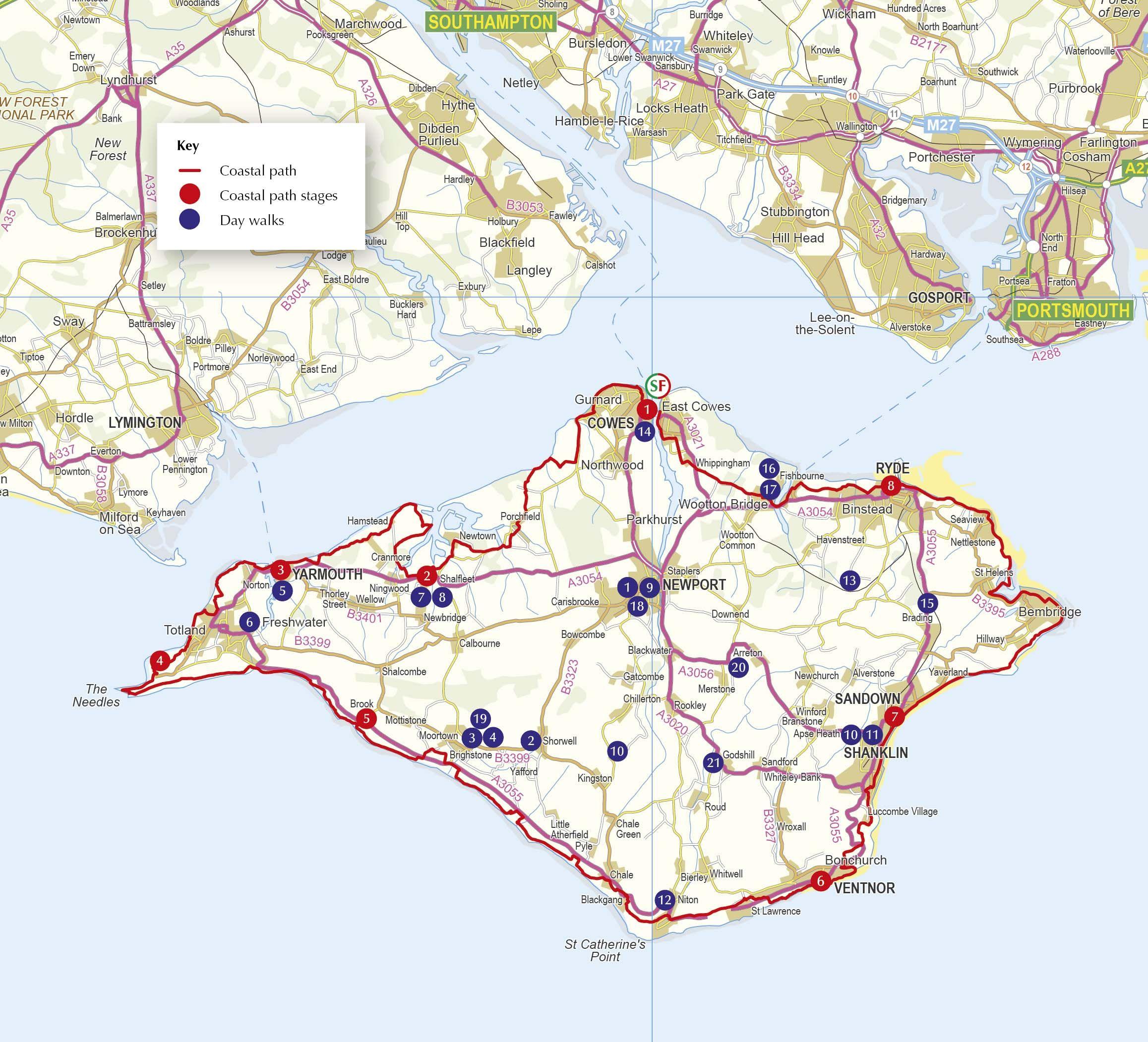 Beispielinhalt (Bild) Walking on the Isle of Wight