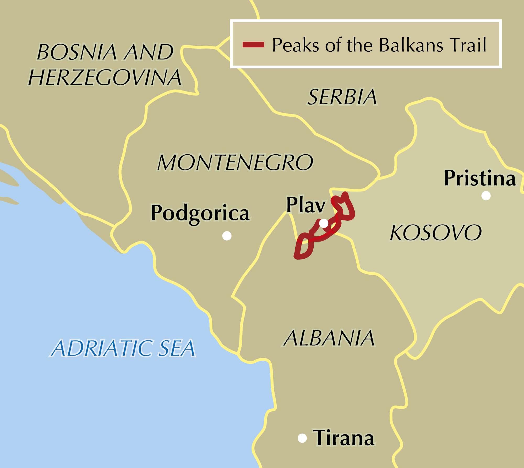 Beispielinhalt (Bild) The Peaks of the Balkans Trail