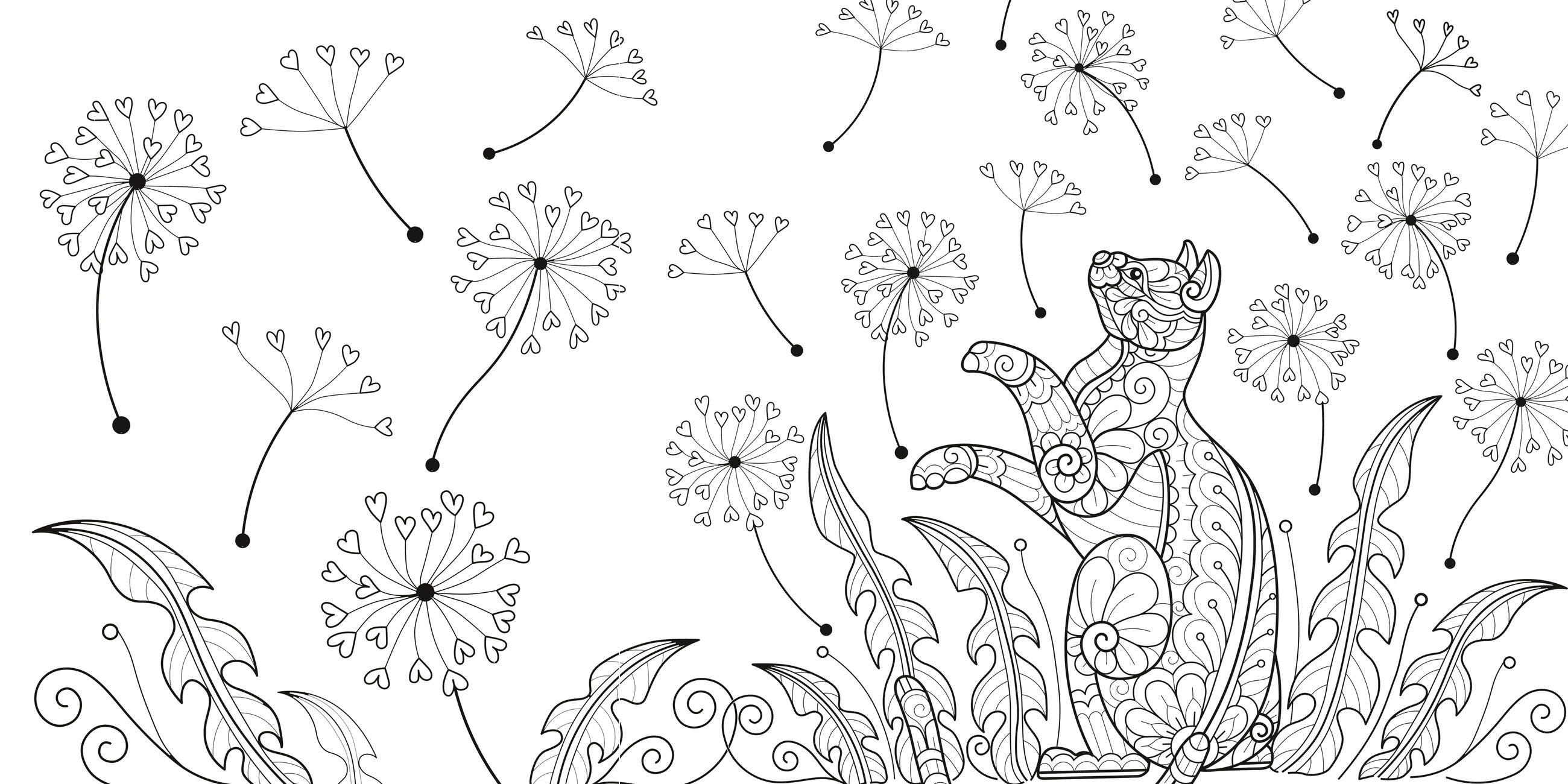 Beispielinhalt (Bild) Relaxing Cats Coloring Book