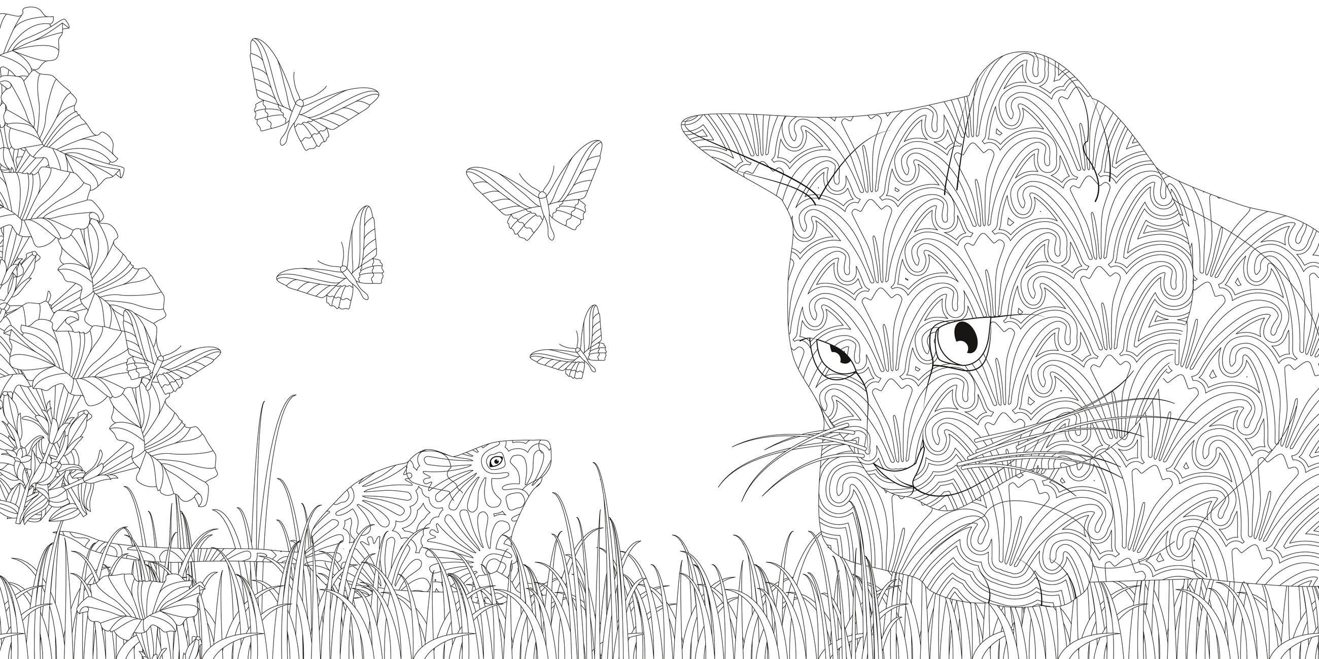 Beispielinhalt (Bild) Relaxing Cats Coloring Book