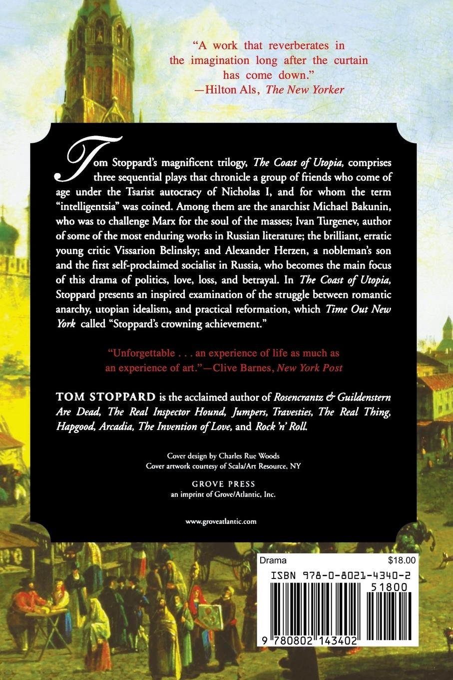 Rückseitencover The Coast of Utopia: A Trilogy