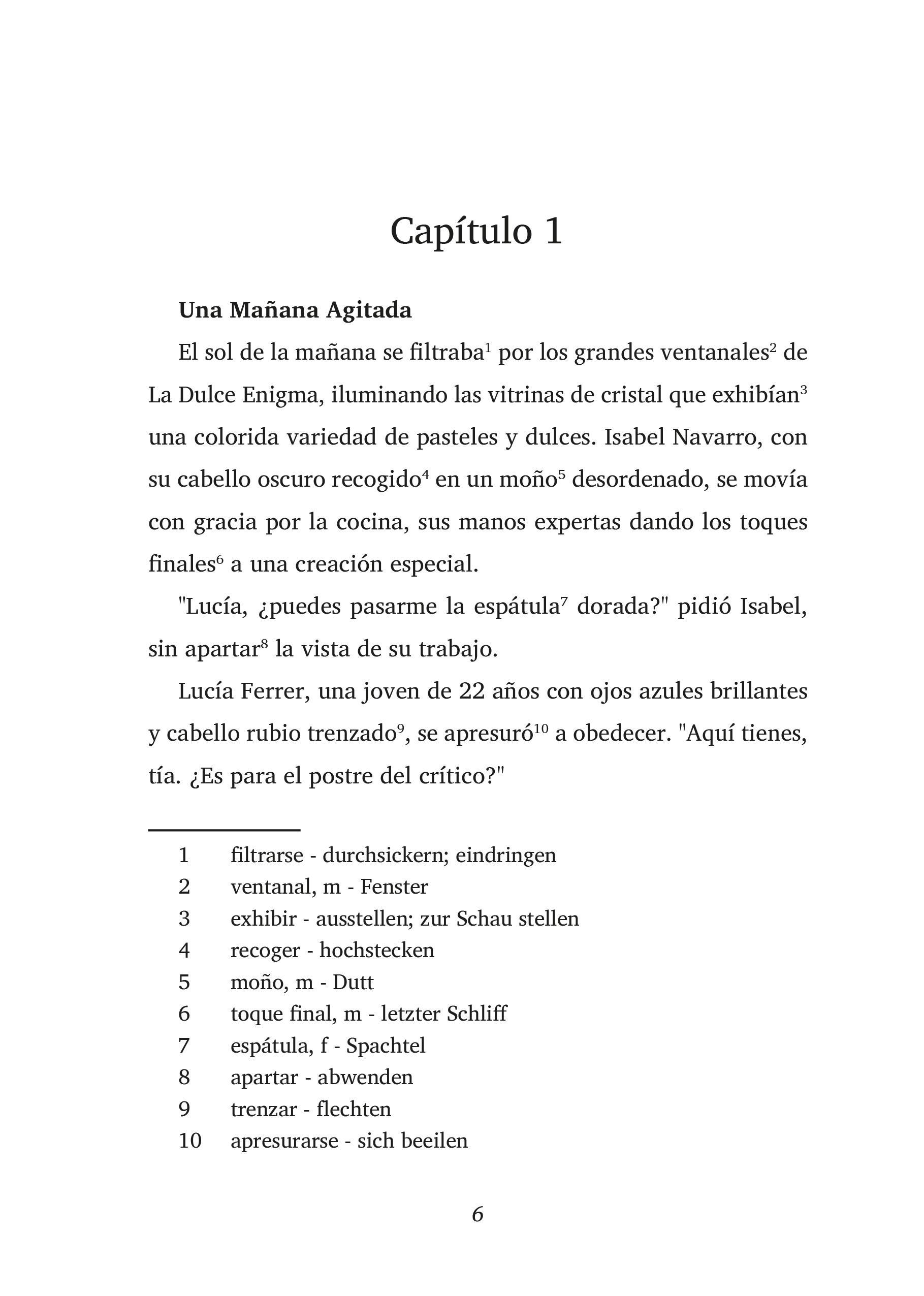 Beispielinhalt (Bild) El Sabor del Silencio - Spanische Krimi-Lektüre B1-B2 (+ Audio-Online)