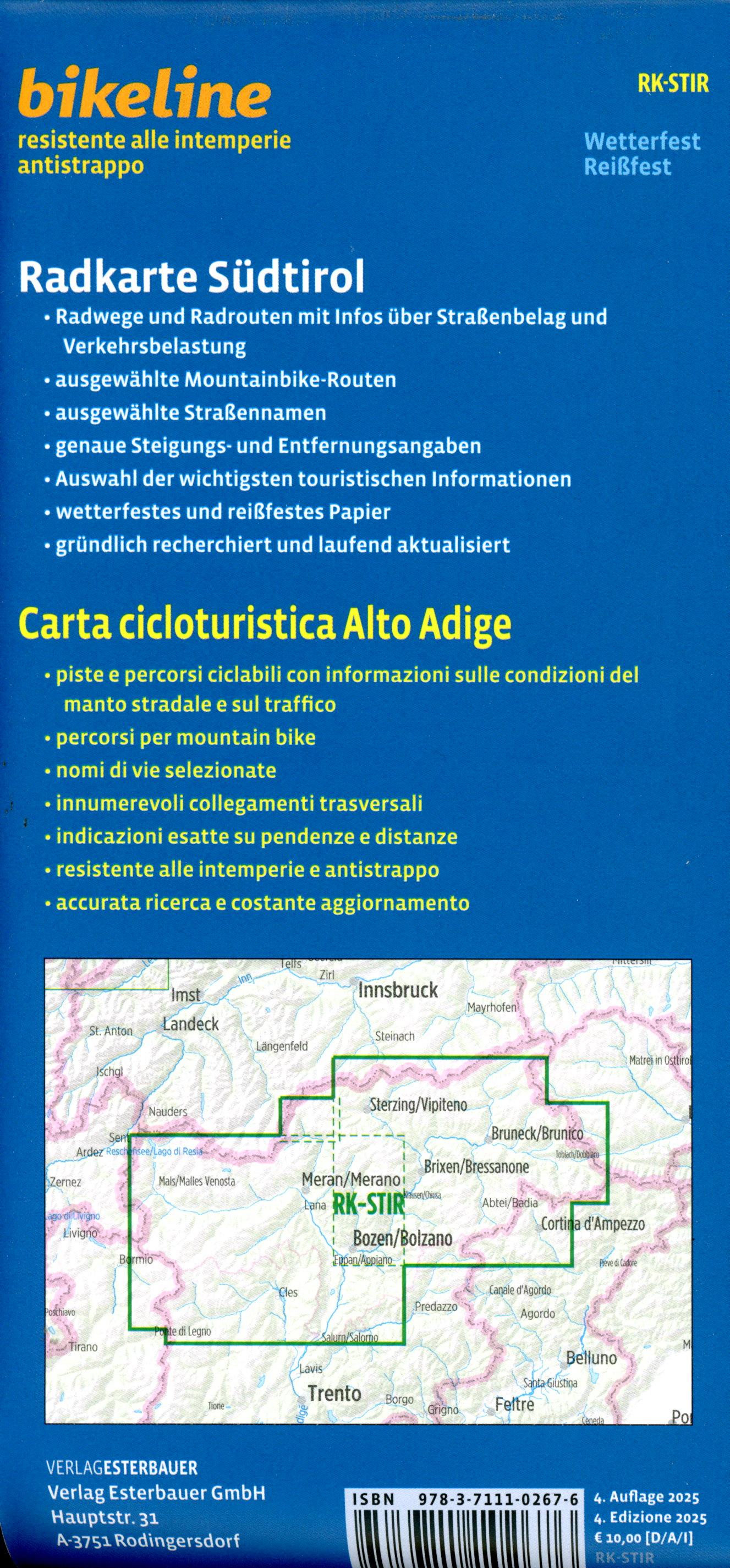 Beispielinhalt (Bild) Radkarte Südtirol