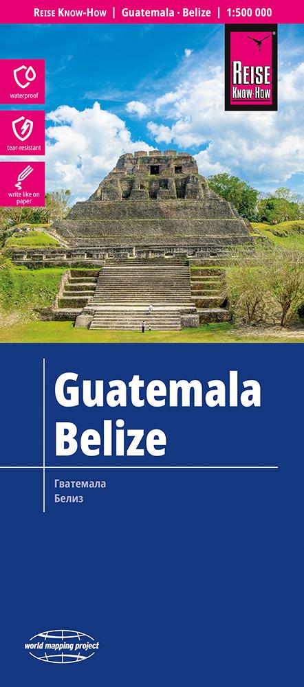 Vorderes Coverbild Reise Know-How Landkarte Guatemala, Belize (1:500.000)