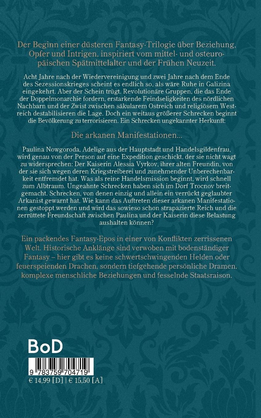 Rückseitencover Manifestation der Angst