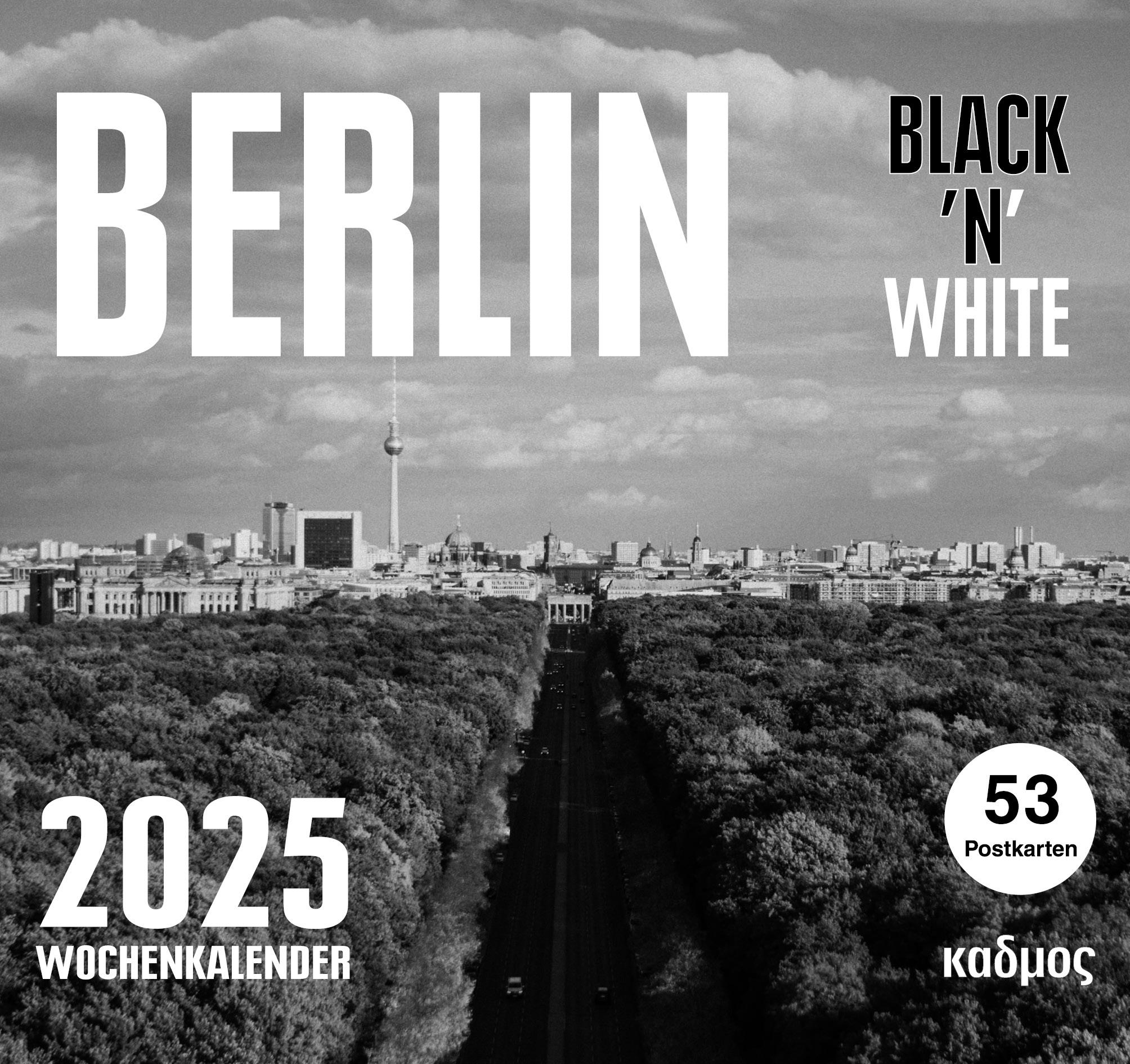 Vorderes Coverbild Berlin Black 'N' White Kalender (2025)