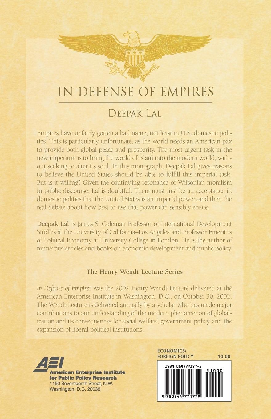 Rückseitencover In Defense of Empires