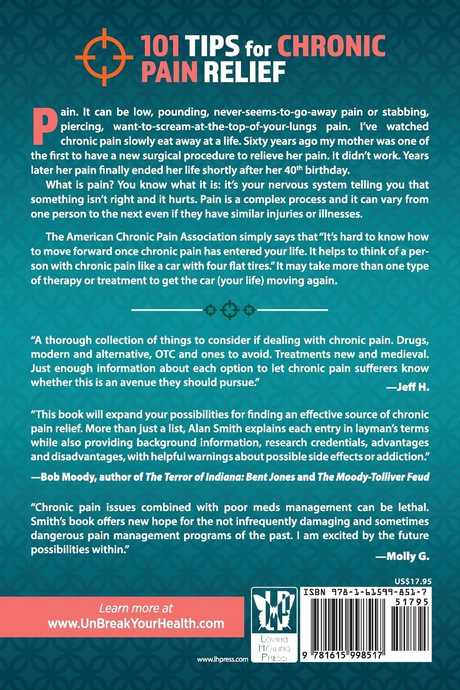 Rückseitencover 101 Tips for Chronic Pain Relief