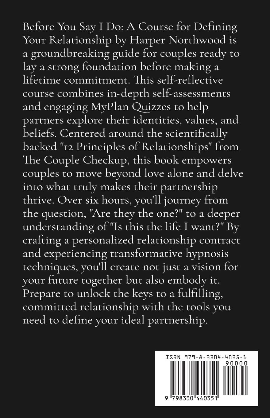 Rückseitencover Before You Say I Do