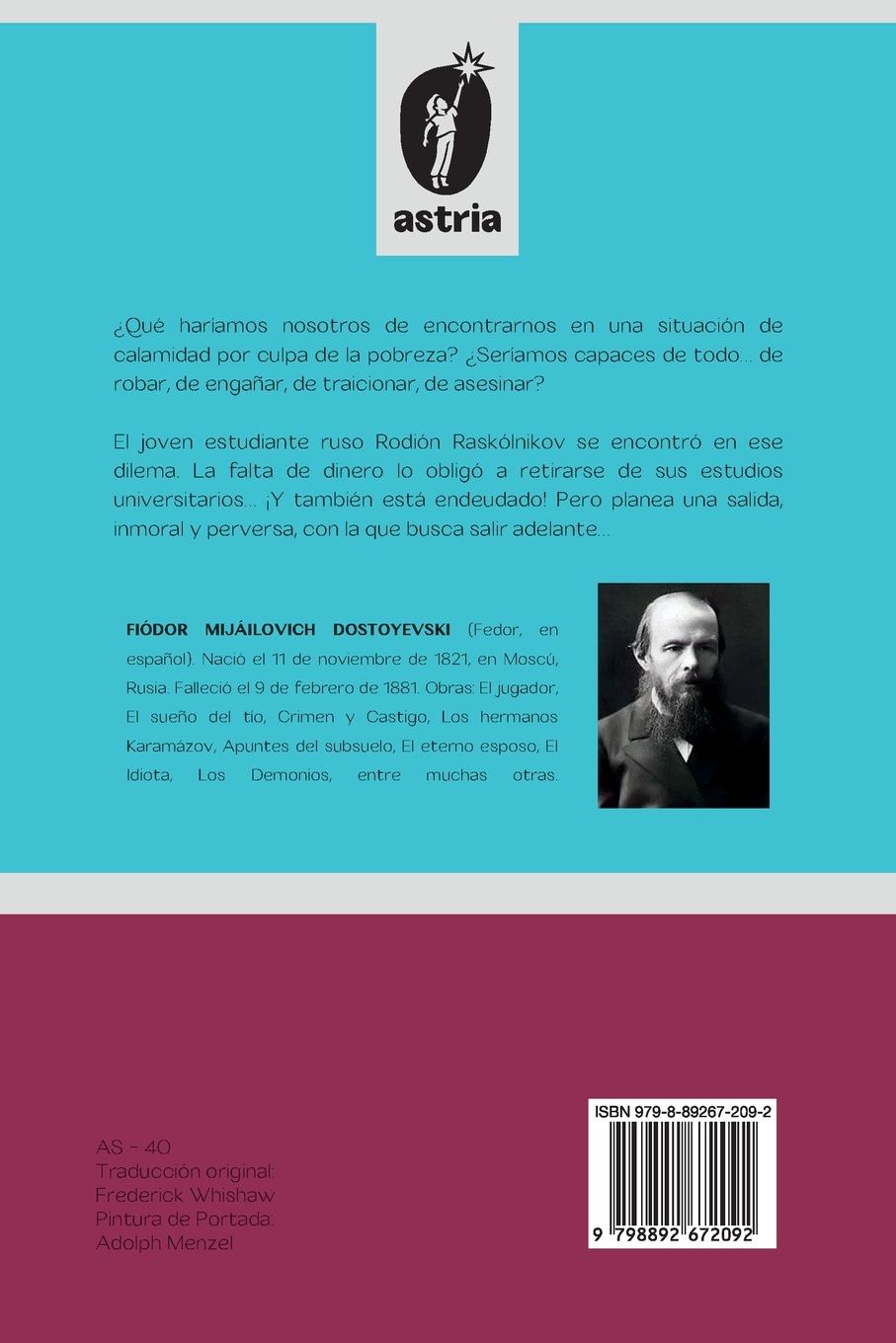 Rückseitencover Crimen y Castigo