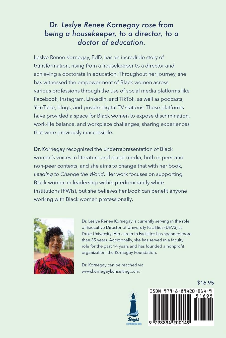 Rückseitencover Leading to Change the World