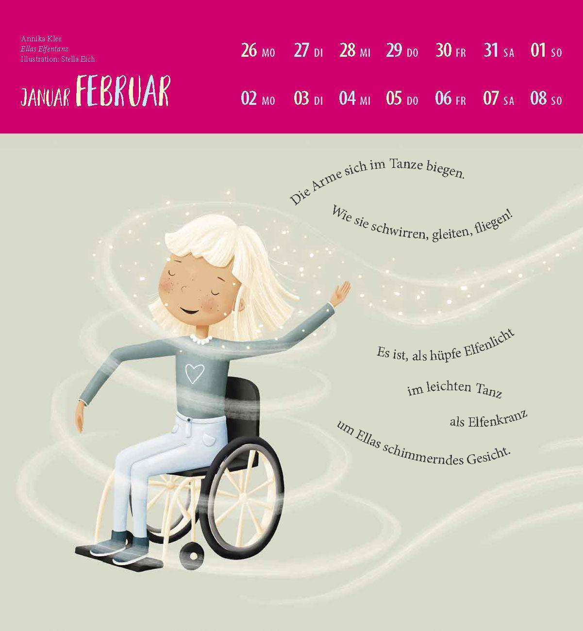 Beispielinhalt (Bild) Arche Kalender Starke Mädchen 2026