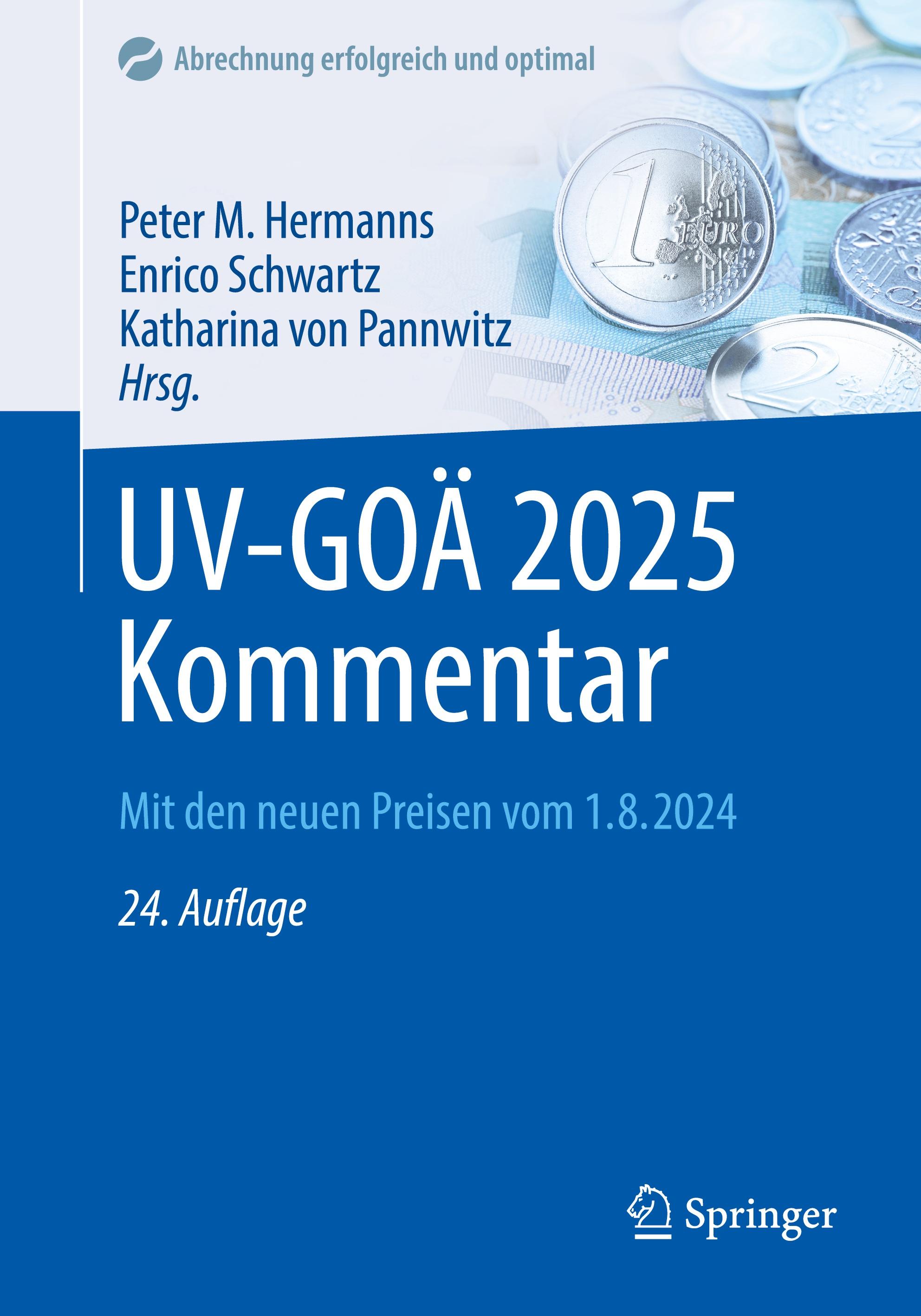 Vorderes Coverbild UV-GOÄ 2025 Kommentar