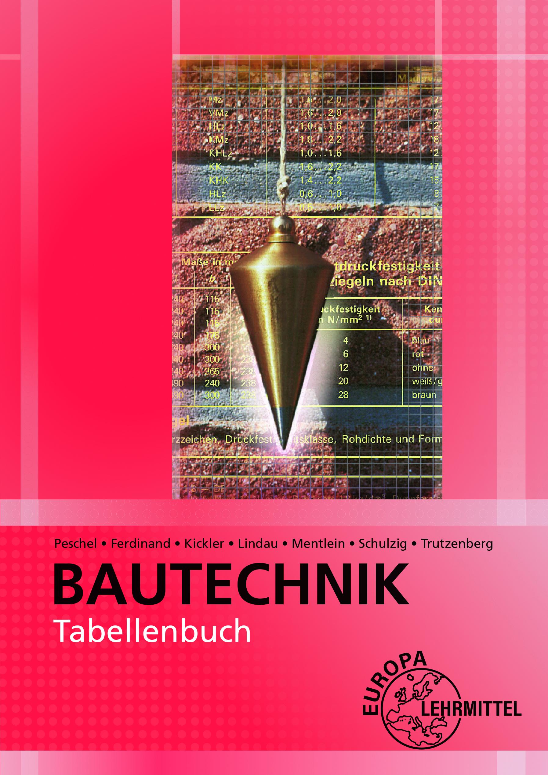 Vorderes Coverbild Tabellenbuch Bautechnik
