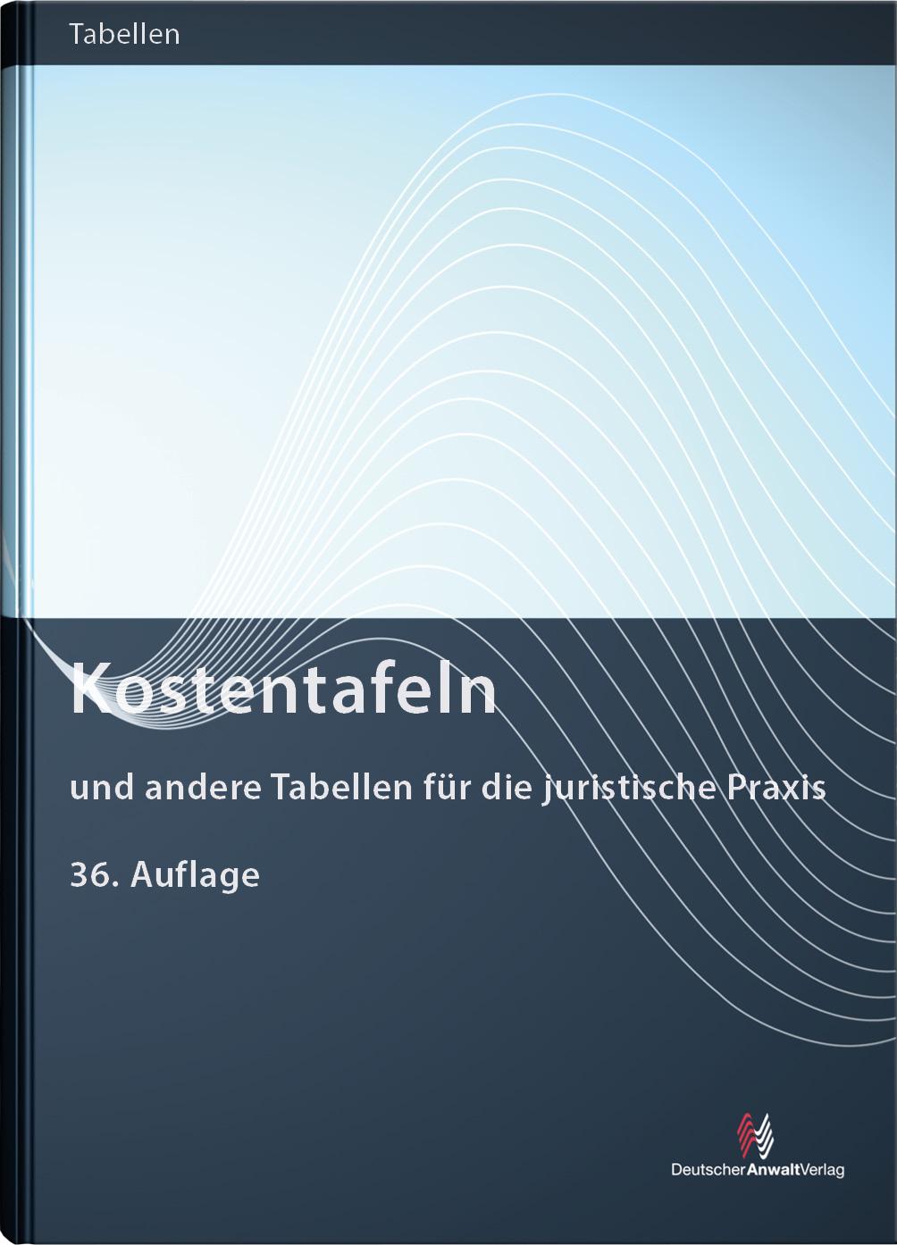 Vorderes Coverbild Kostentafeln