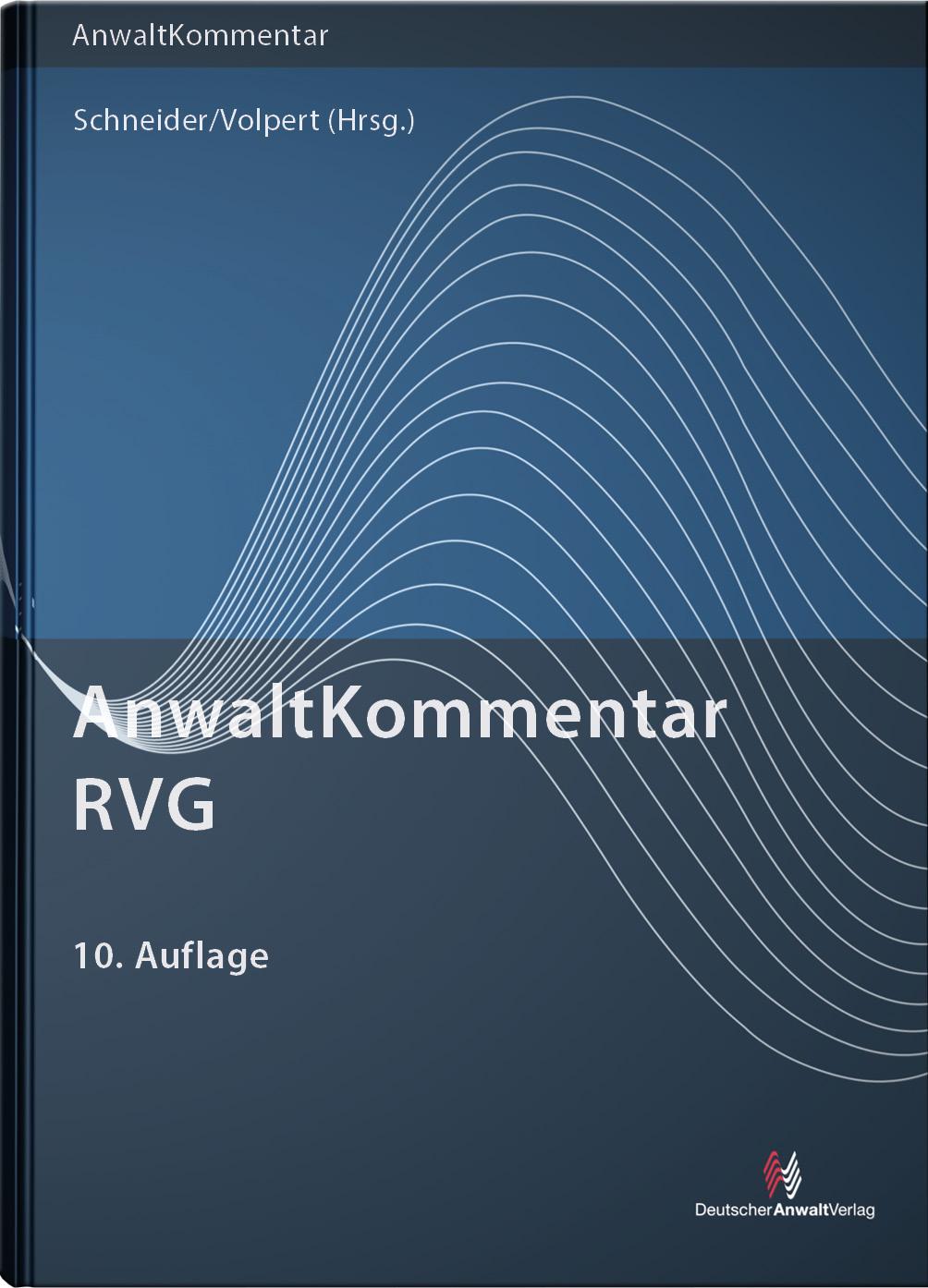 Vorderes Coverbild AnwaltKommentar RVG