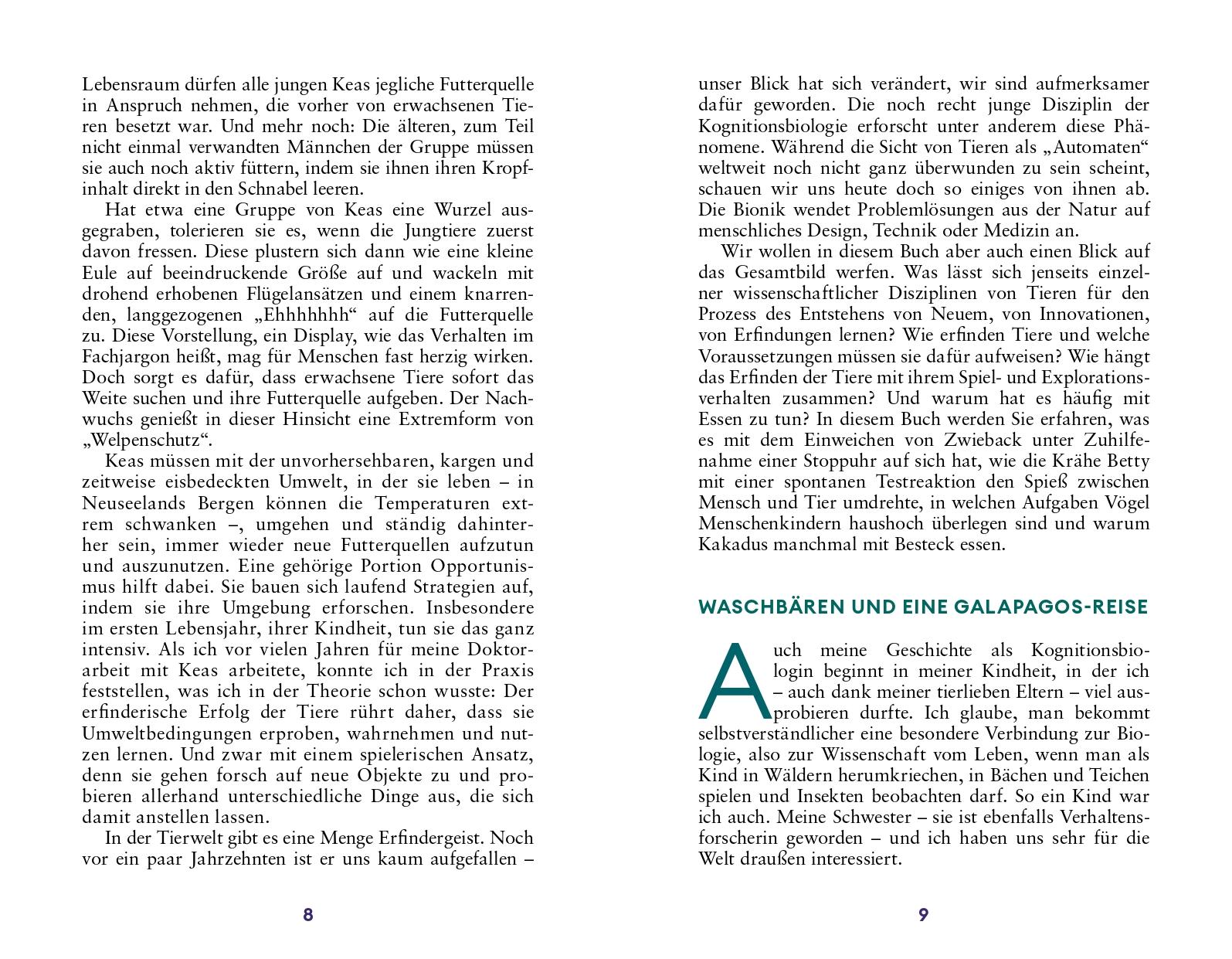 Beispielinhalt (Bild) Der Erfindergeist der Tiere