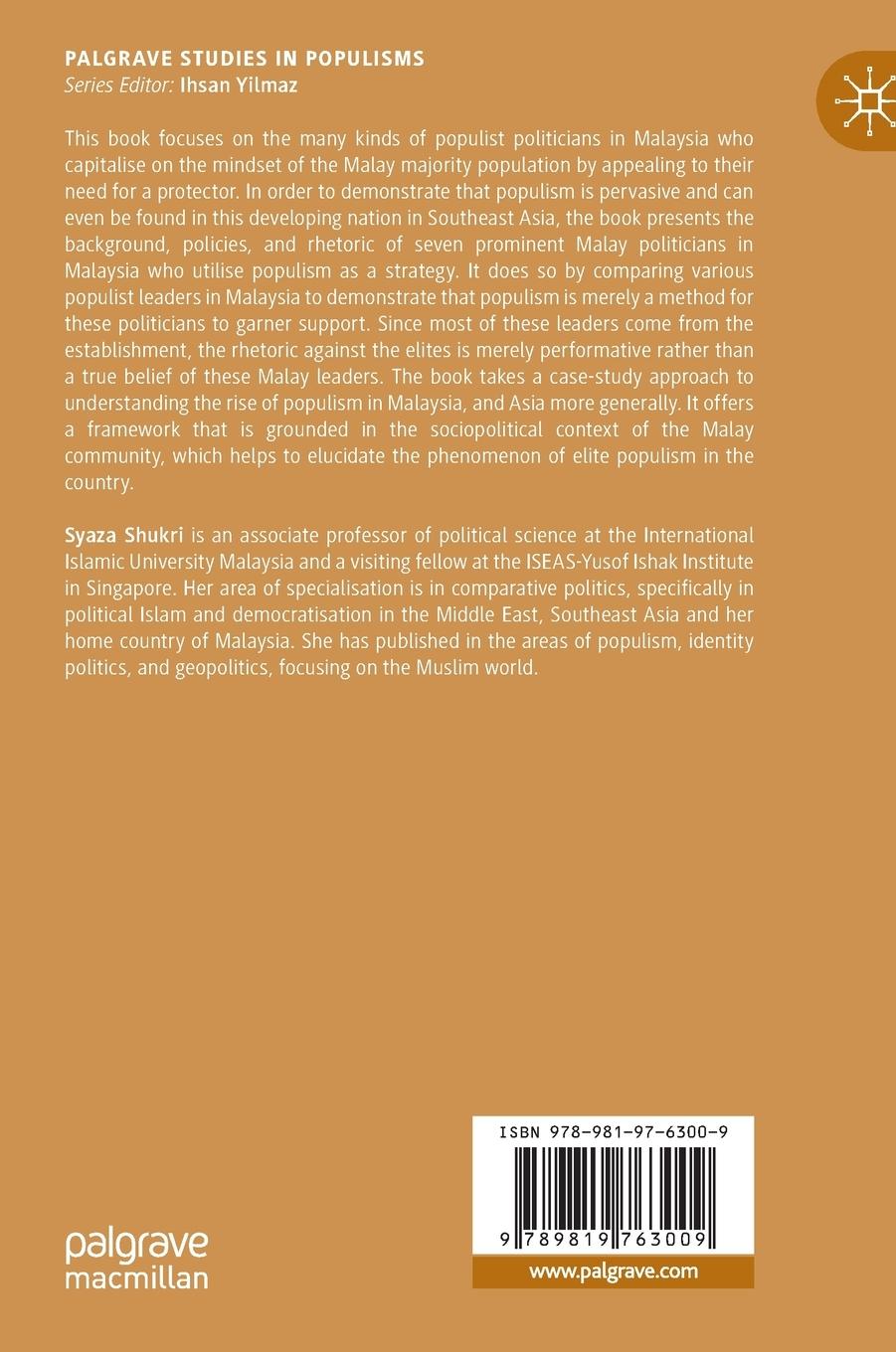 Rückseitencover Elite Populism and Malay Political Leaders in Malaysia