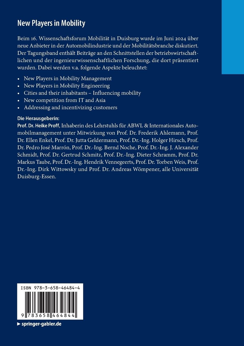 Rückseitencover New Players in Mobility