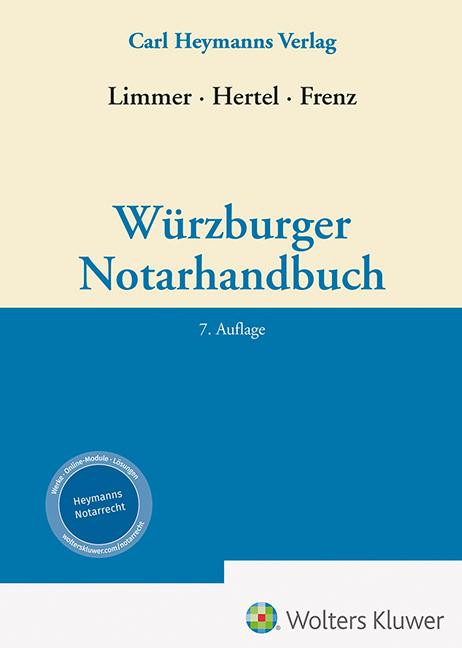 Vorderes Coverbild Würzburger Notarhandbuch