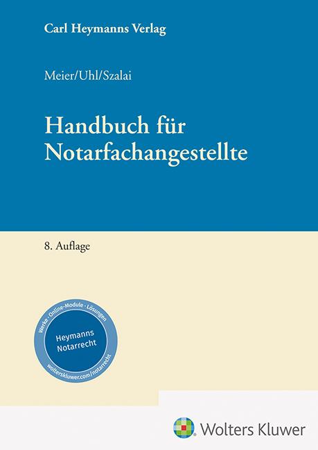Vorderes Coverbild Handbuch für Notarfachangestellte