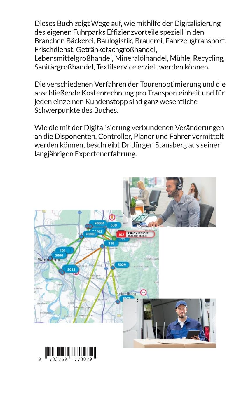 Rückseitencover Lkw-Tourenplanung und Fuhrpark-Digitalisierung mit Telematik