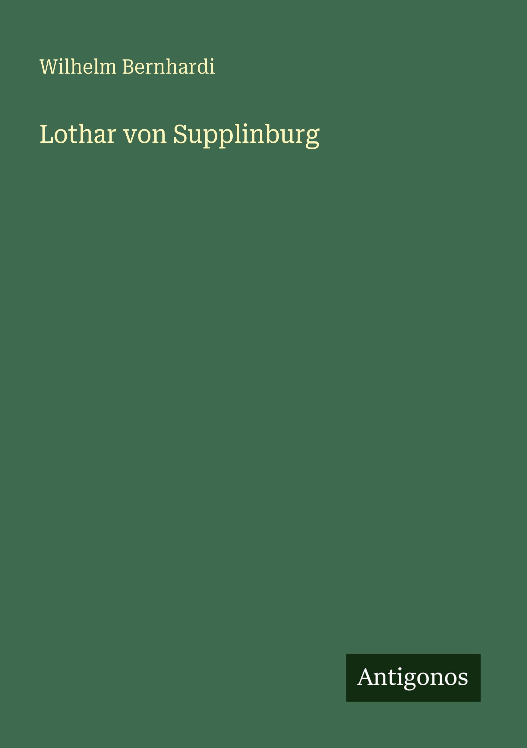 Vorderes Coverbild Lothar von Supplinburg