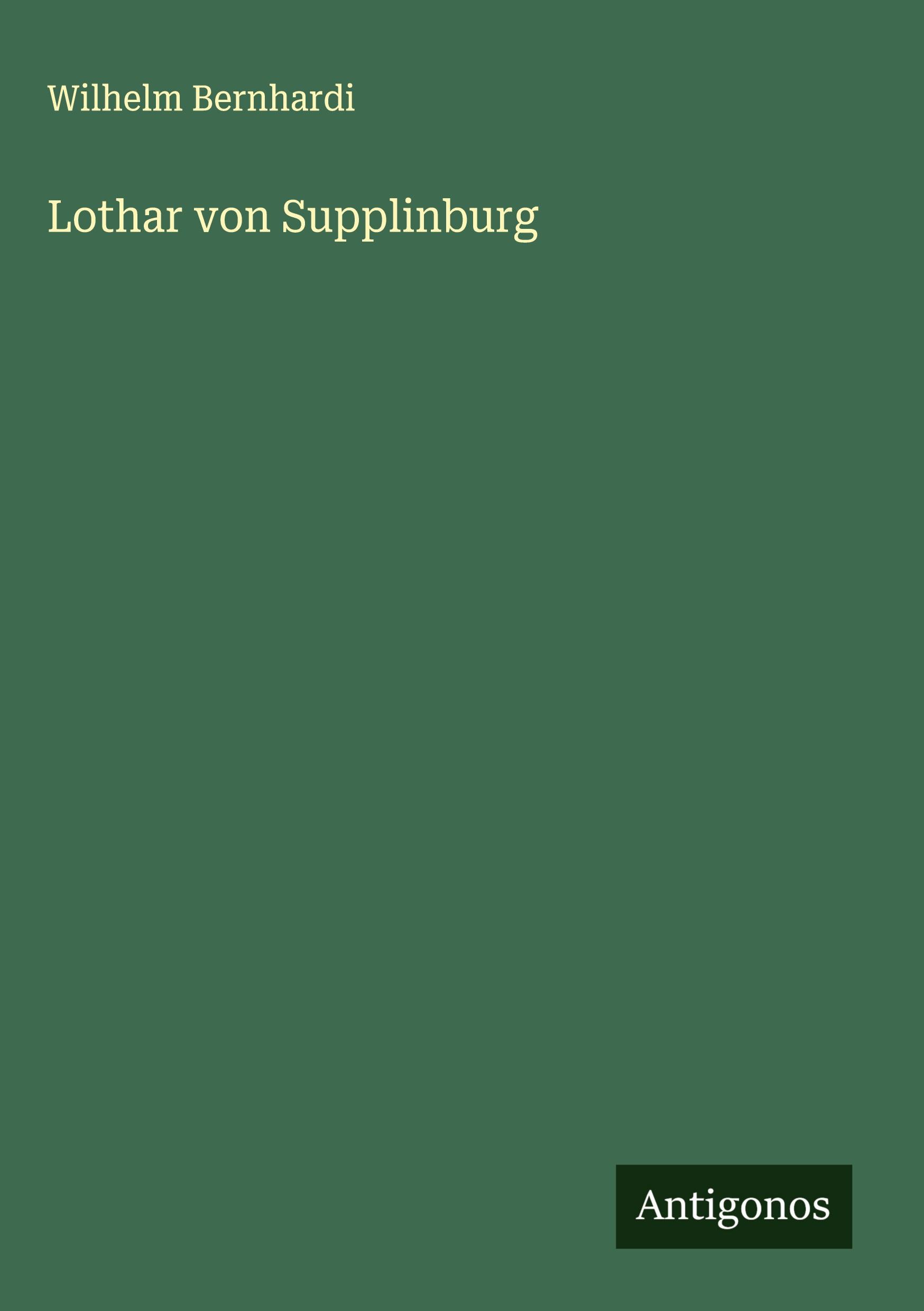 Vorderes Coverbild Lothar von Supplinburg