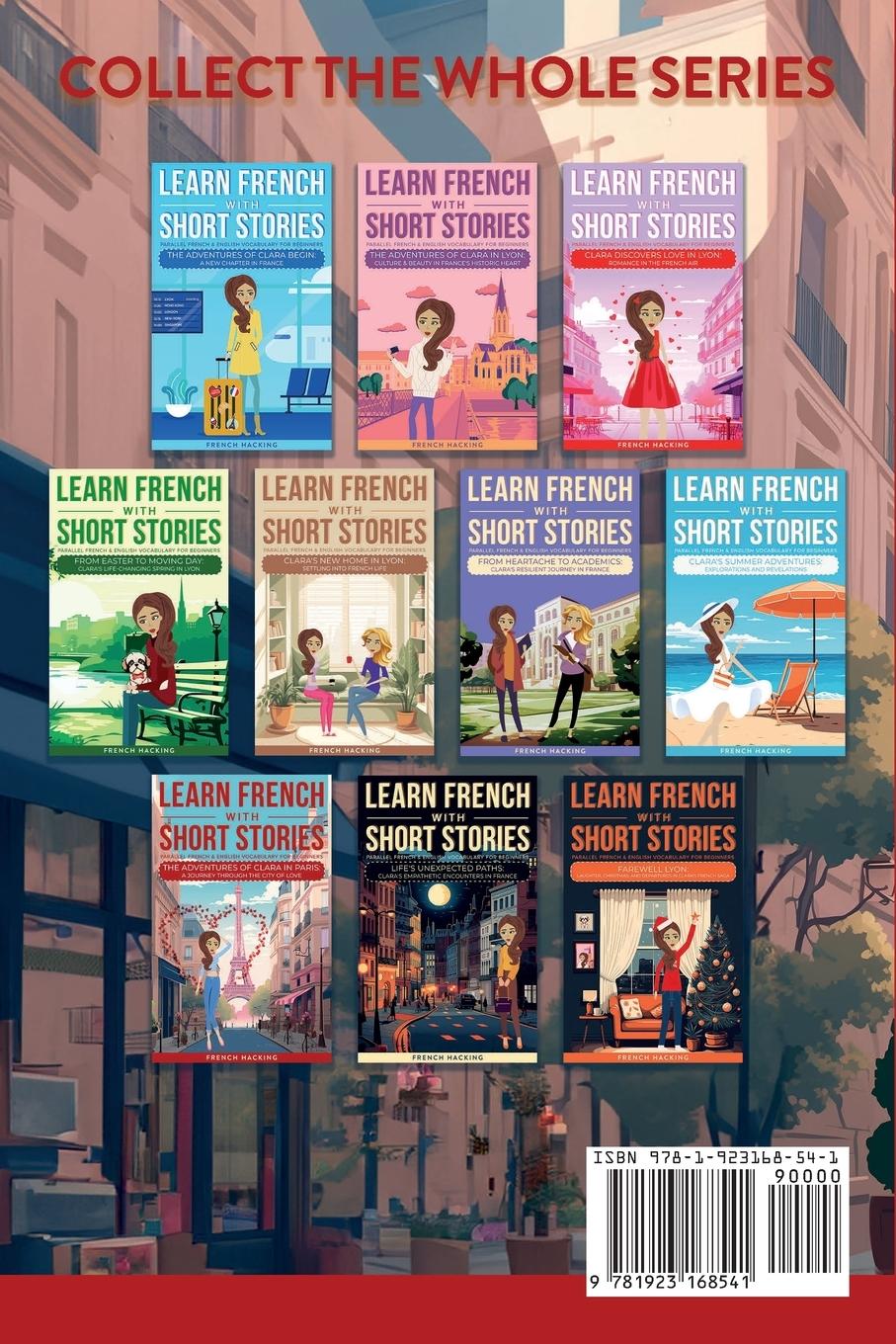 Rückseitencover Learn French With Short Stories - Parallel French & English Vocabulary for Beginners. The Adventures of Clara in Paris