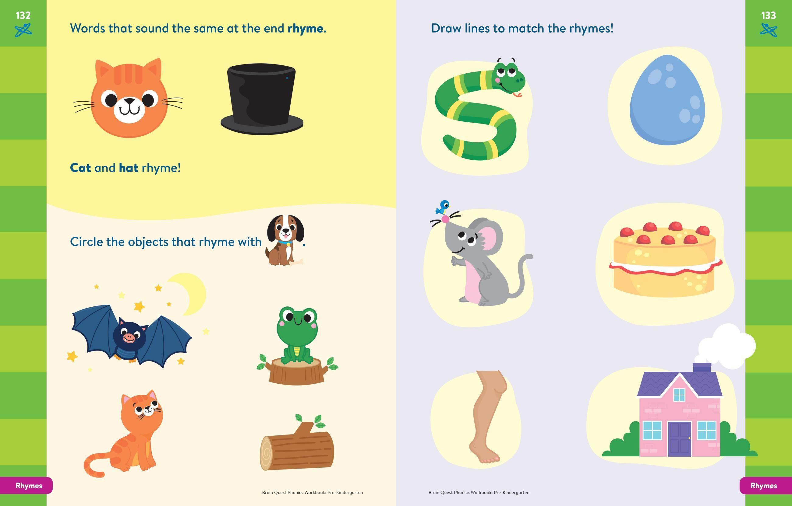 Beispielinhalt (Bild) Brain Quest Phonics Workbook: Pre-Kindergarten