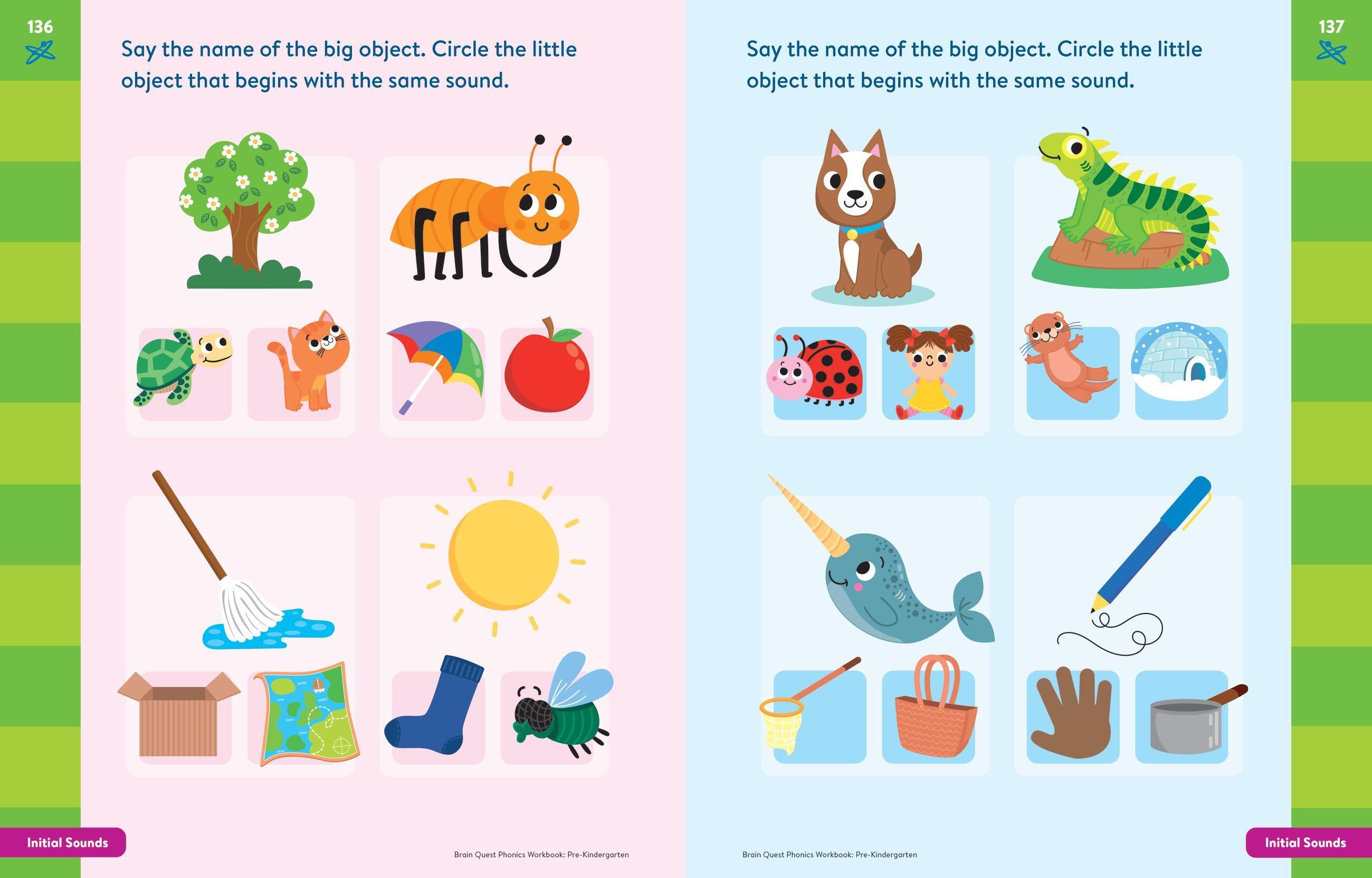 Beispielinhalt (Bild) Brain Quest Phonics Workbook: Pre-Kindergarten